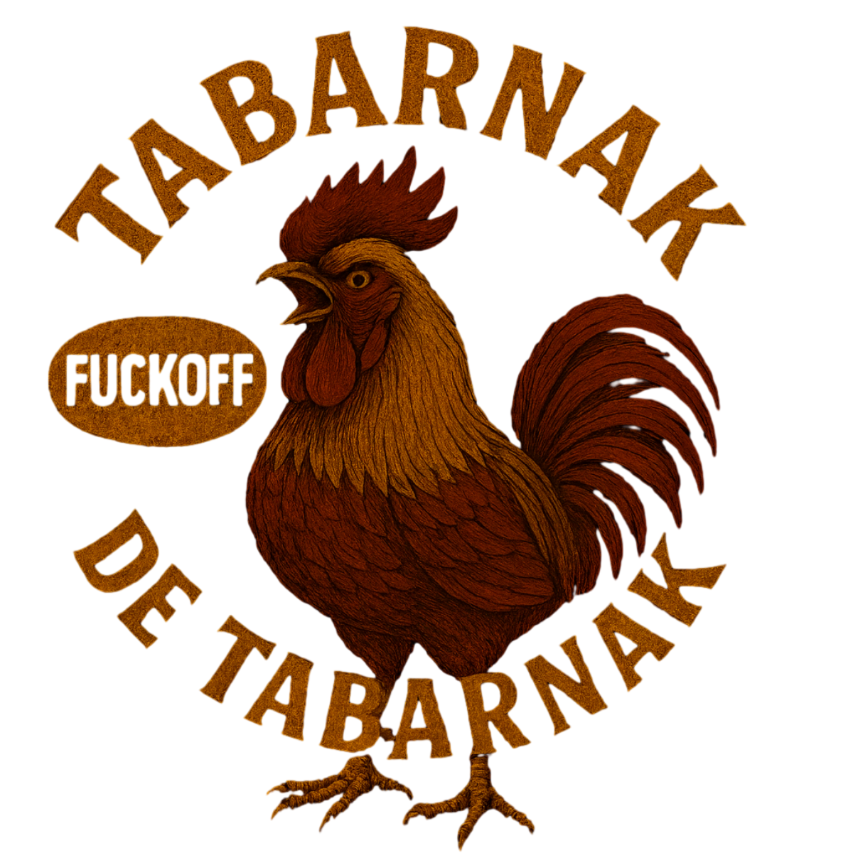 Hoodie BRUNMЯD Tabarnak de Tabarnak Fuck Off Rooster