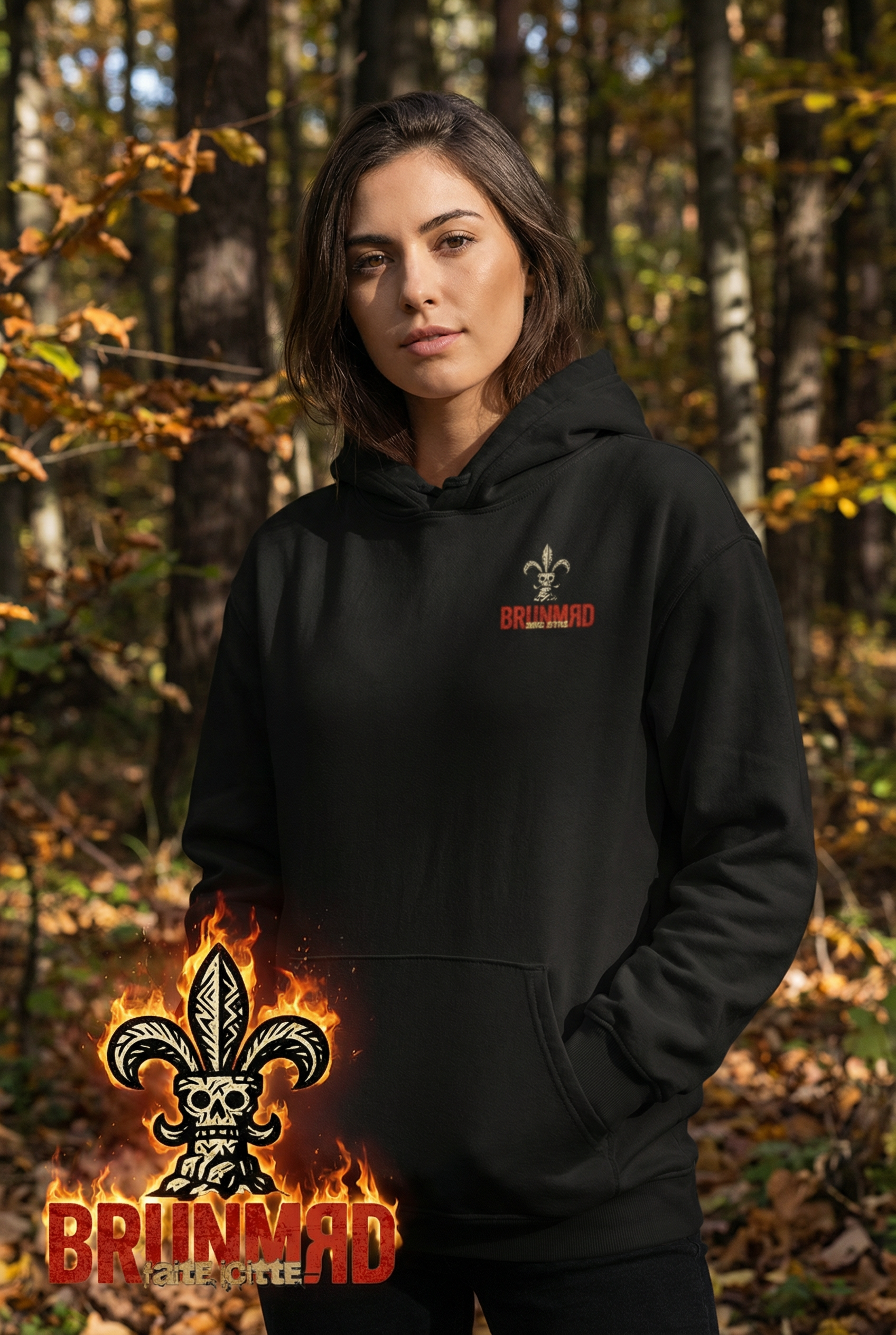 Hoodie BRUNMЯD Tabarnak de Tabarnak Fuck Off Rooster